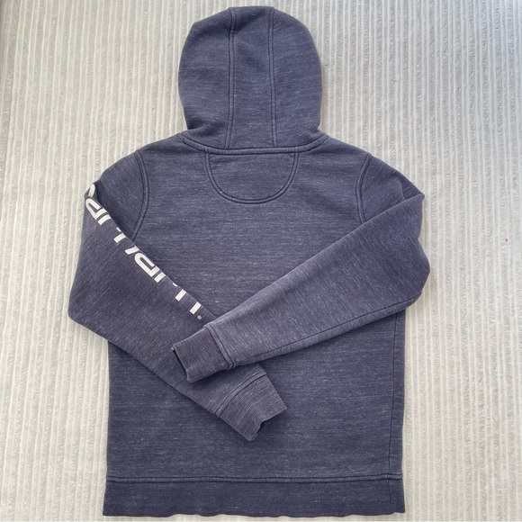 Carharrt Women’s Sleeve Logo Relaxed Fit Thermal Lined Hoodie - Picture 4 of 5